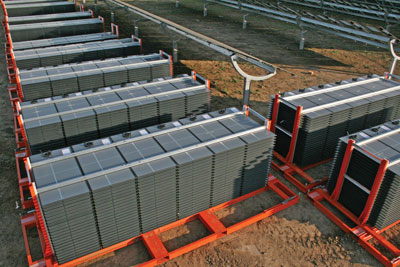 Stacks ready for the forklift.