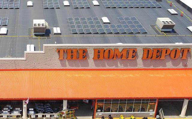 The Home Depot is putting rooftop solar on its stores