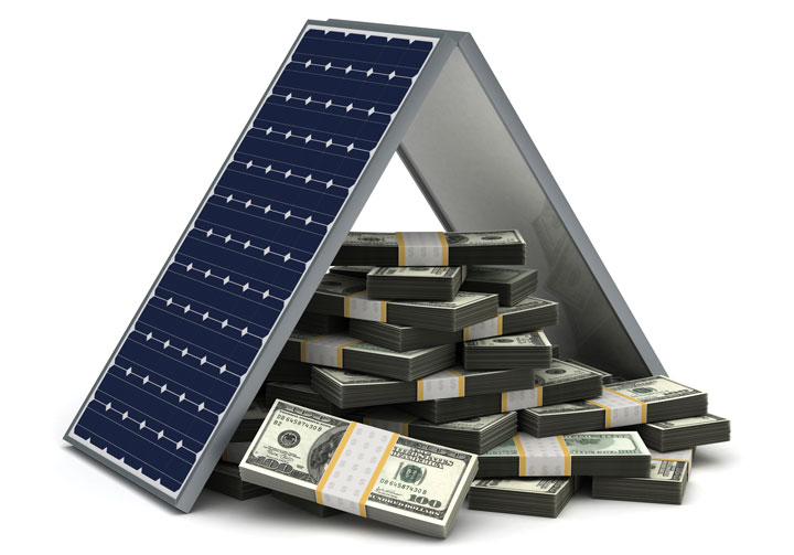 solar panels and money