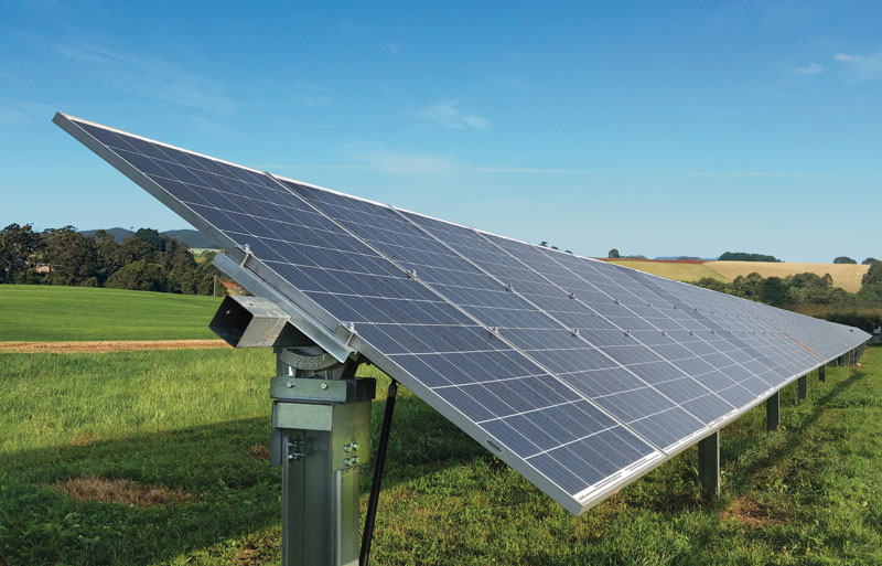 Ground-based solar PV >1 MWp - oriented East/West 