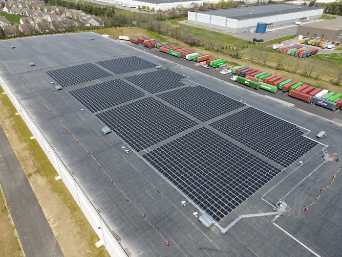 MCS Industries 894 kW roof mounted solar power generating system