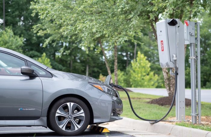 Nissan LEAF vehicle to grid charger