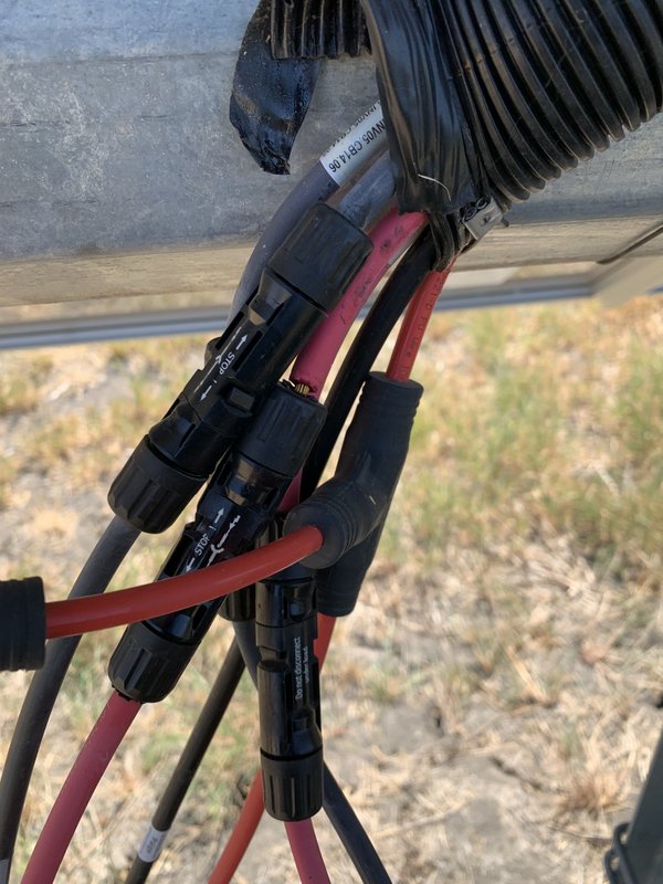 Ground mount bundle of connectors