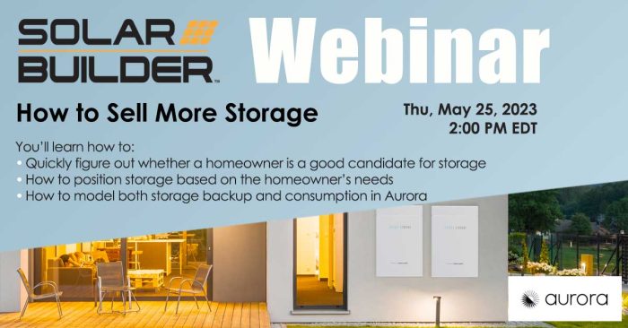 Aurora Solar how to sell more storage