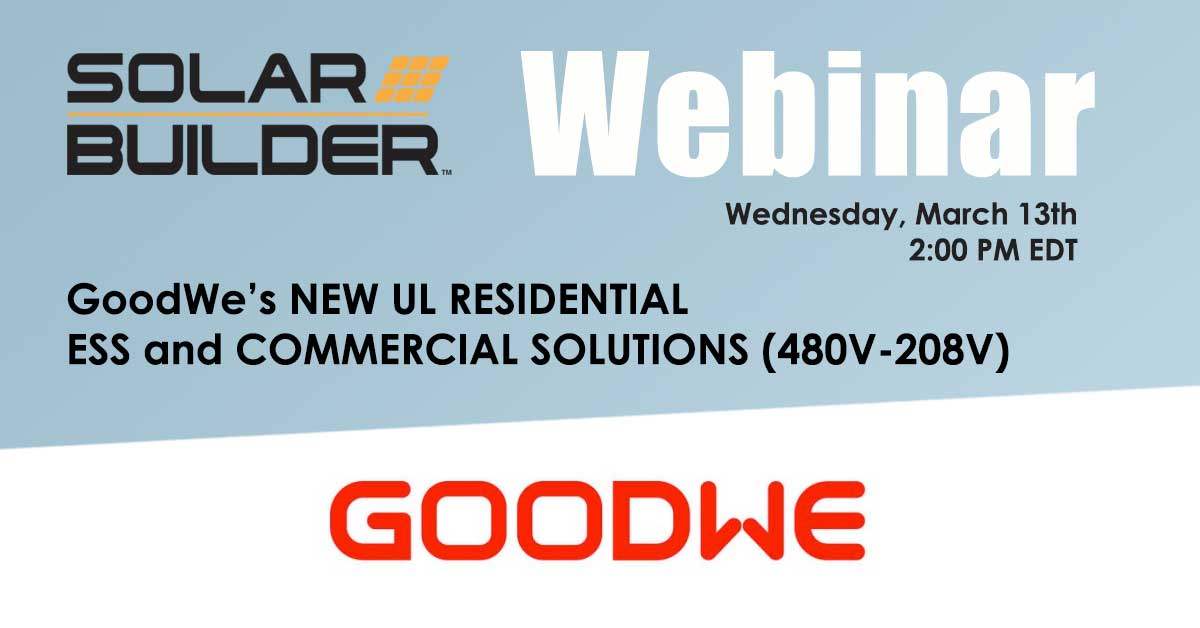 GoodWe's NEW UL RESIDENTIAL ESS and COMMERCIAL SOLUTIONS (480V-208V)