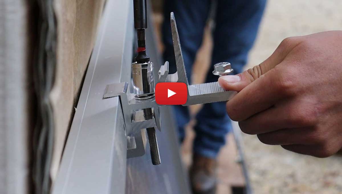 Roof mount installs in 2 to 3 hours with SunModo's NanoRack