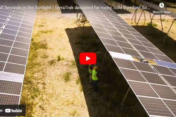 60 Seconds in the Sunlight | TerraTrak designed for rocky Rumford Solar site