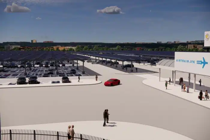 TotalEnergies JFK Airport solar carport New York