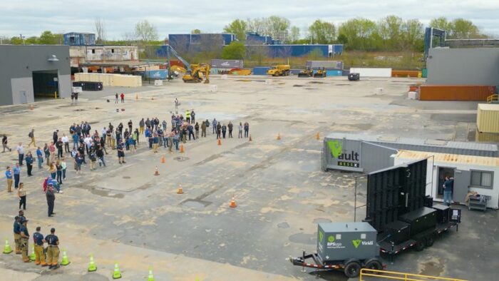 Viridi battery fire demonstration