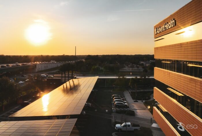 Terrasmart ESA AdventHealth solar canopy Florida