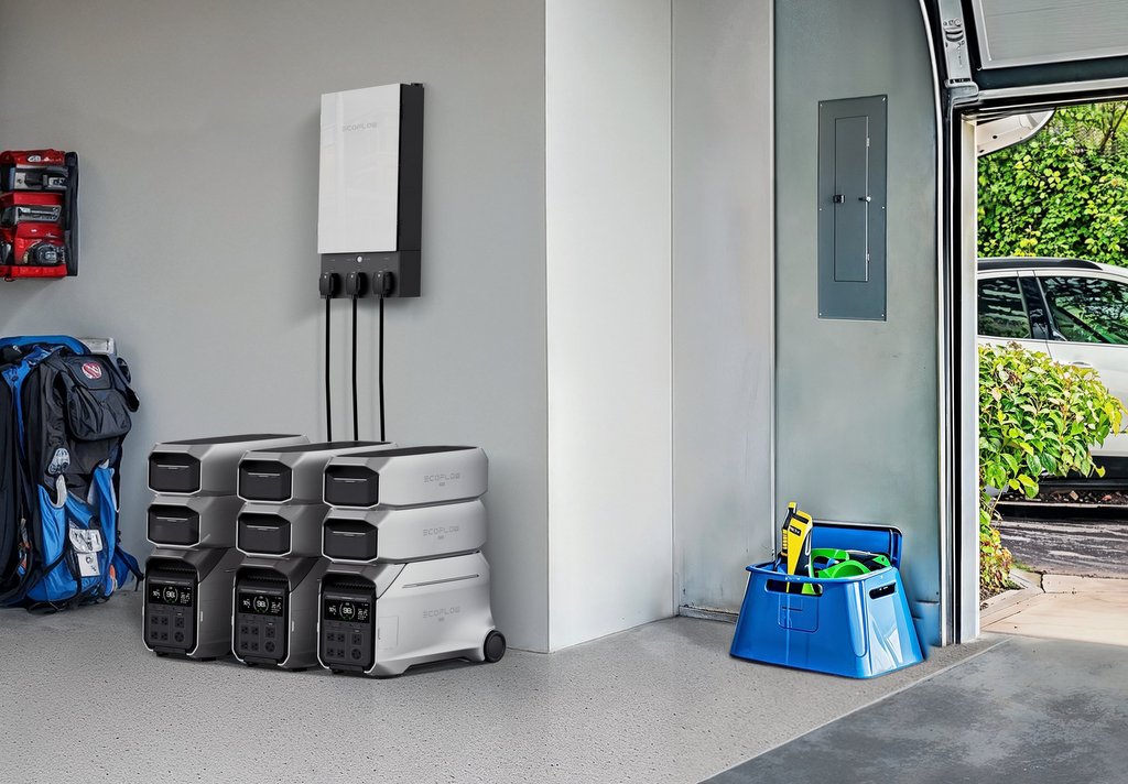 EcoFlow DELTA Pro 3 batteries in Garage