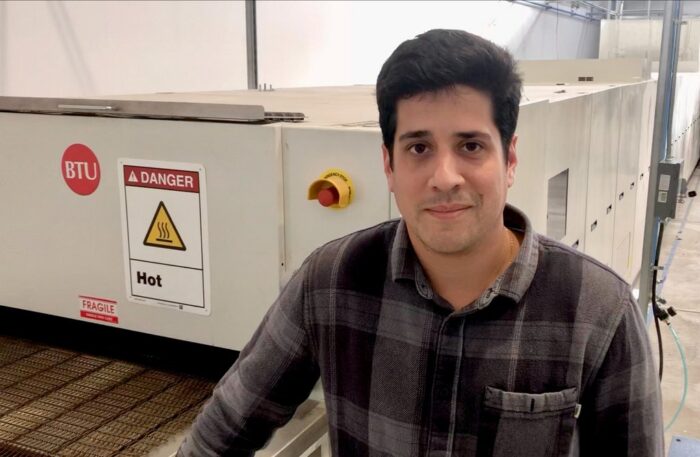 Enzinc battery with Michael Galluzzo in our Manufacturing Technology Center in Oakland