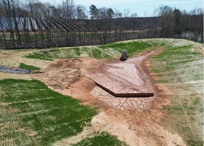 Erosion on a solar site