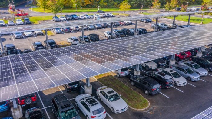 Connecticut Ridgefield high school solar carport