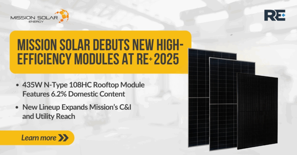 Mission Solar RE+ 2025 modules