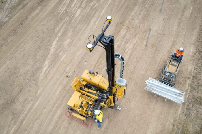 Trimble machine control Vermeer pile drivers automaton solar jobsites