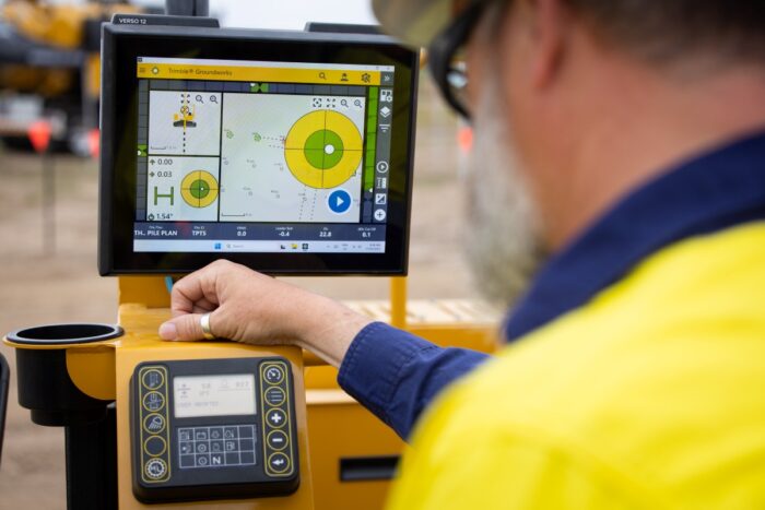 Trimble machine control on Vermeer pile driver improves automation