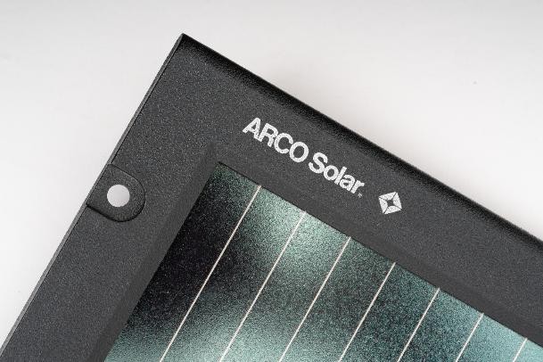 A solar panel developed by ARCO, a now discontinued solar brand.