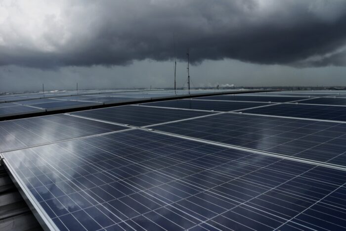 Solar in a storm disaster zone hurricane