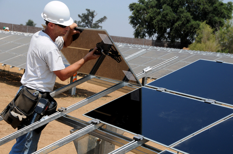 Solar panel installation