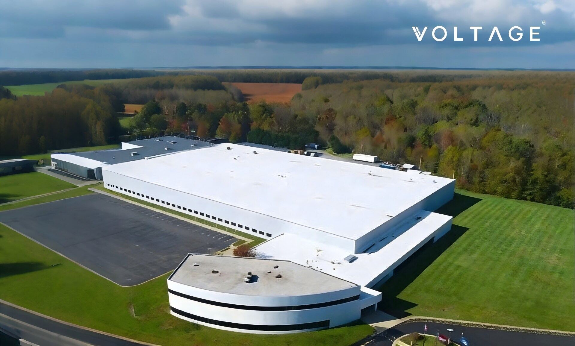A rendering of Voltage Energy's new global headquarters in Roxboro, North Carolina.