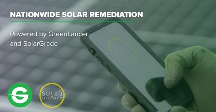GreenLancer and SolarGrade partnership promotional image