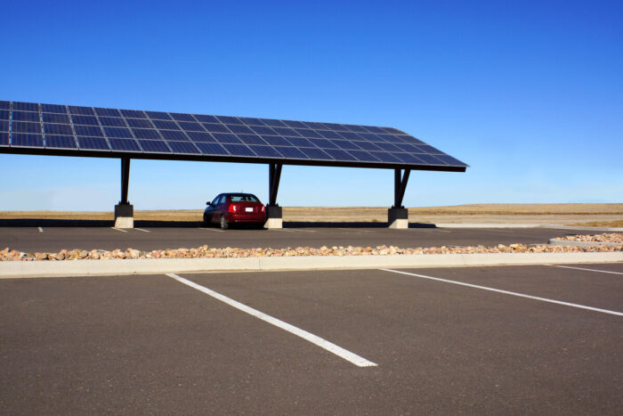solar carport parking lot
