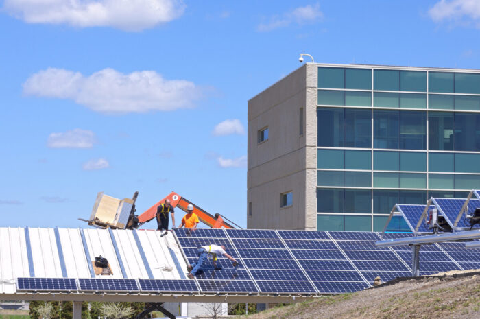 solar carport construction