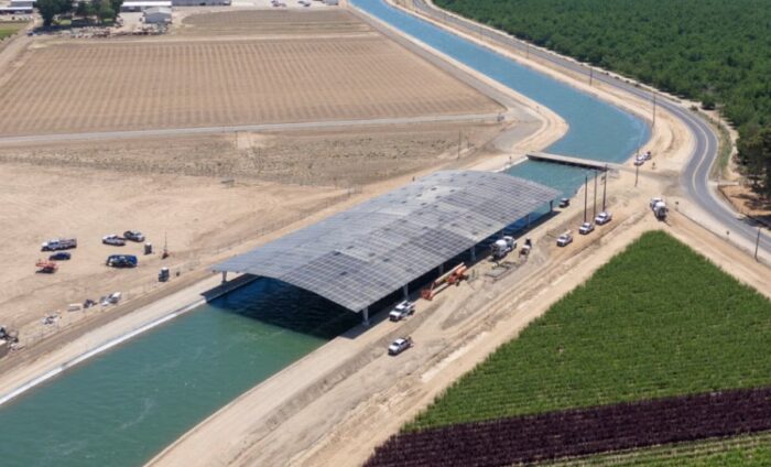 Project Nexus solar canal water wide shot