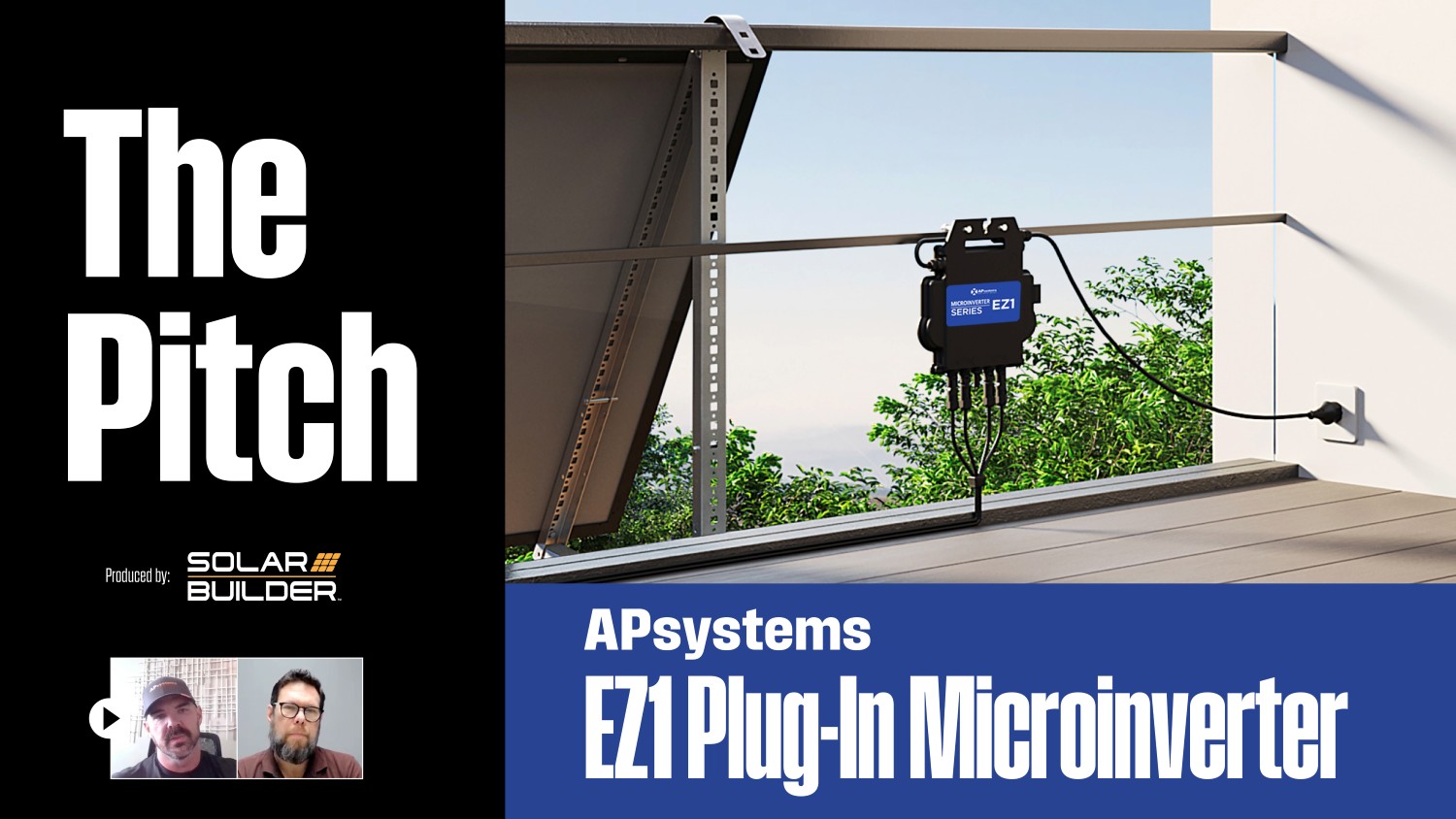 The Pitch APsystems EZ1 Plug-In Microinverter balcony solar