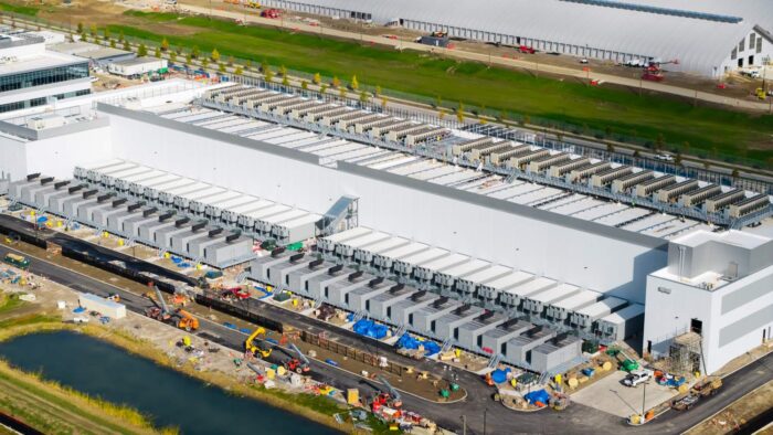 November 2, 2025: Aerial view of construction of new AI hub and Data center at the suburbs of Columbus, Ohio.