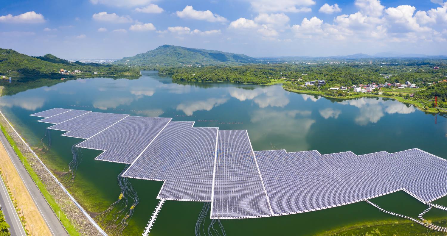 Floating Solar PV on a lake