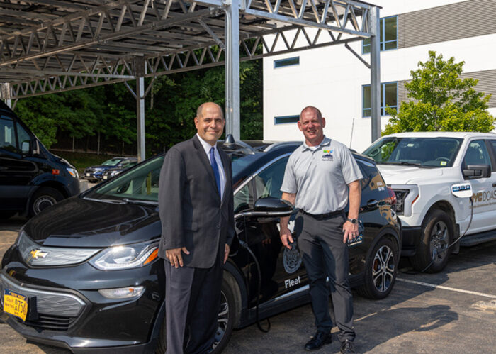New York City School District EV charging solar canopy representatives