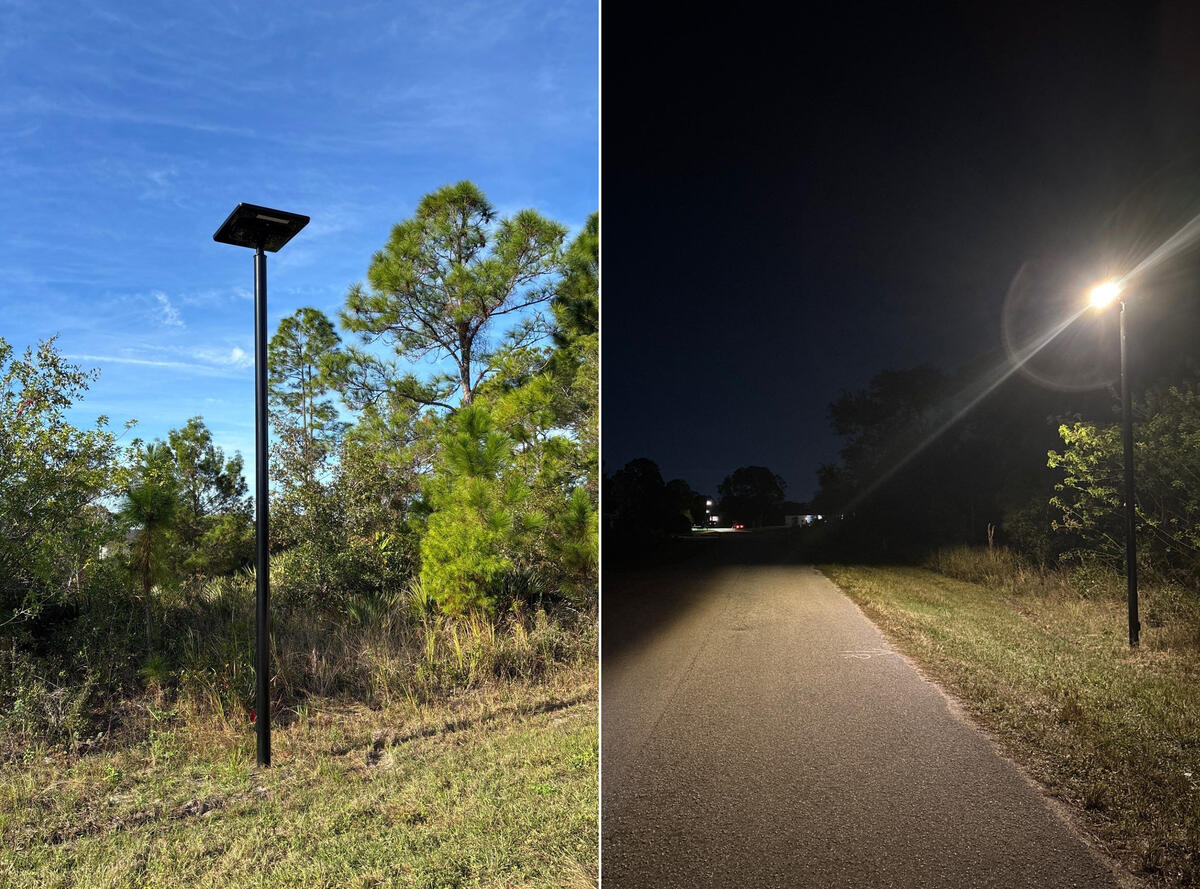 Sun N Lake solar streetlights project