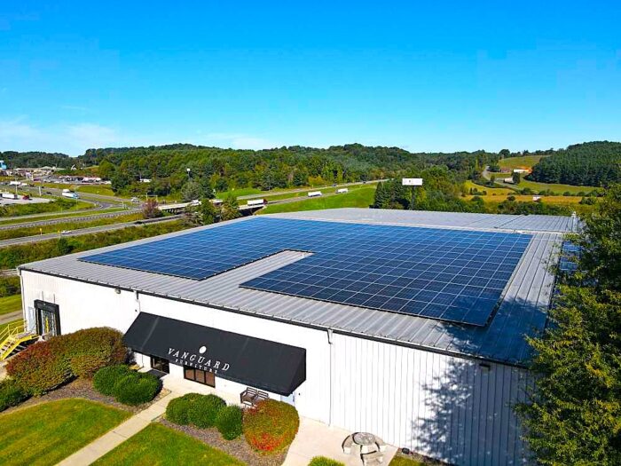 Pisgah Energy Vanguard Furniture Hillsville, Virginia roof-mounted installation